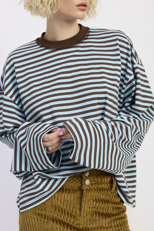 Striped Oversize Top