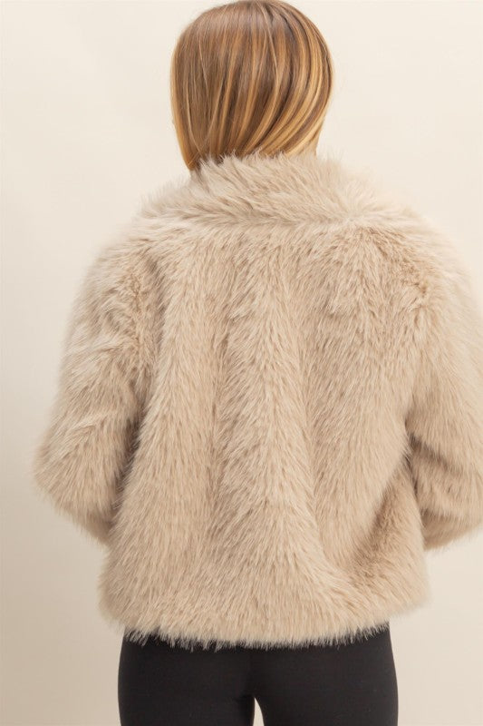 Shawl Collar Fur Jacket