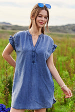 Henley Denim Dress