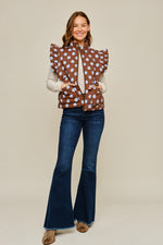 Quilted Polka Dot Vest