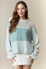 Contrast Knit Sweater