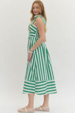 Maddie Striped Midi Dress