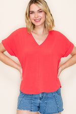 Roll-Up Sleeve Top