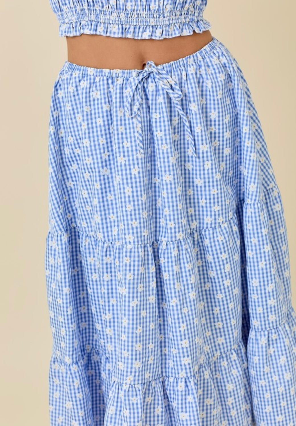 Flower Gingham Set