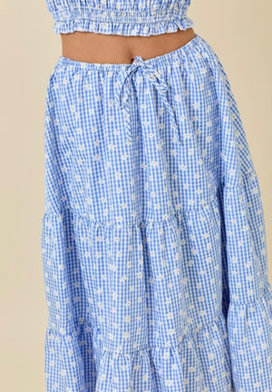 Flower Gingham Set