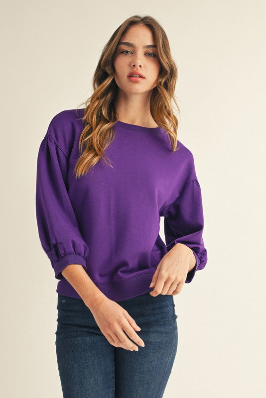 Peasant Sleeve Sweatshirt