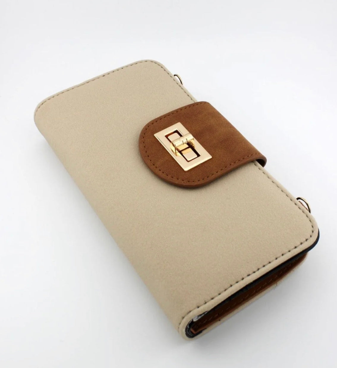 Suede Crossbody Wallet