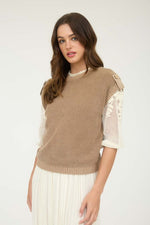 Tab Sleeve Sweater