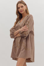 Embroidered Boho Dress