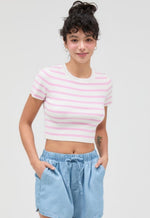 Anna Striped Crop Tee