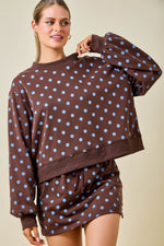Brown Polka Dot Sweatshirt