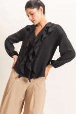 Cascading Ruffles Blouse