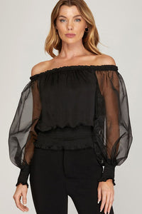 Satin Organza Blouse