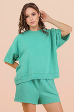 Mineral Washed Shorts Set