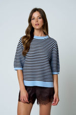 Textured Half Sleeve Sweater