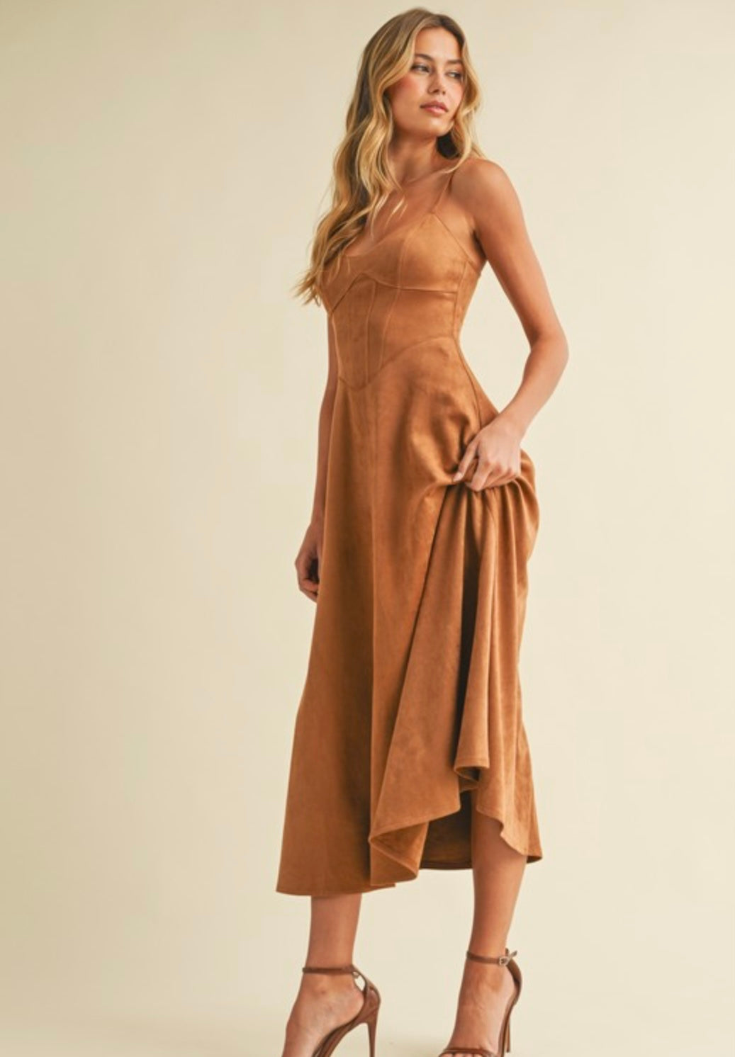Suede Midi Dress