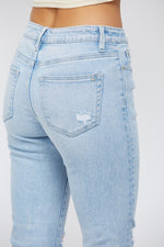 Mid Rise Cigarette Crop Jean