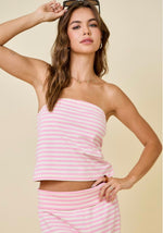Striped Strapless Top