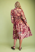 Satin Paisley Midi