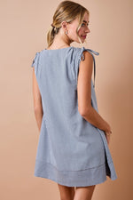 Striped A-Line Mini Dress