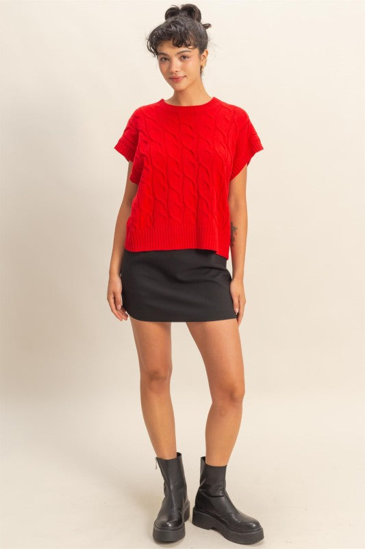 Cable-Knit Vest