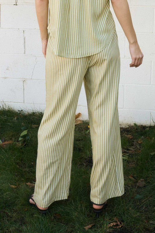 Pinstripe Linen Pants