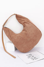 Faux Suede Shoulder Bag