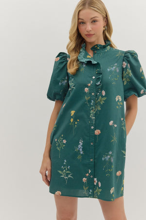 Floral Ruffle Mini Dress