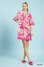 Floral Tassel Mini Dress