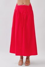 Studded Red Skirt