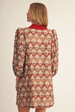 Geo Floral Shift Dress