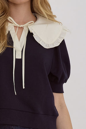 Oversized Collar Top