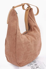 Faux Suede Shoulder Bag