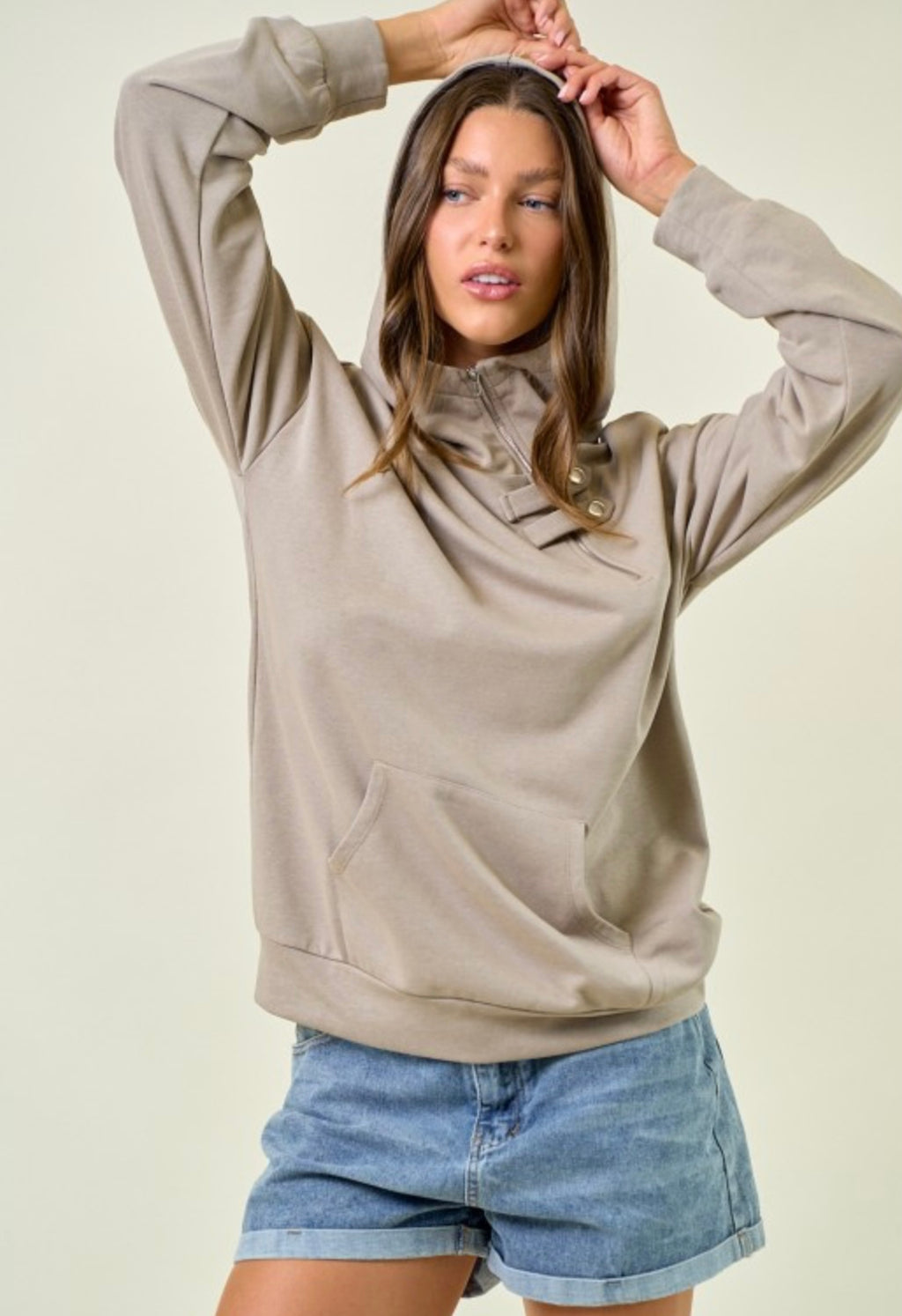 Half Zip Hoodie Sweatshirt