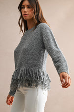 Fringe Trimmed Sweater