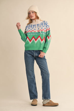 Bright Geo Sweater