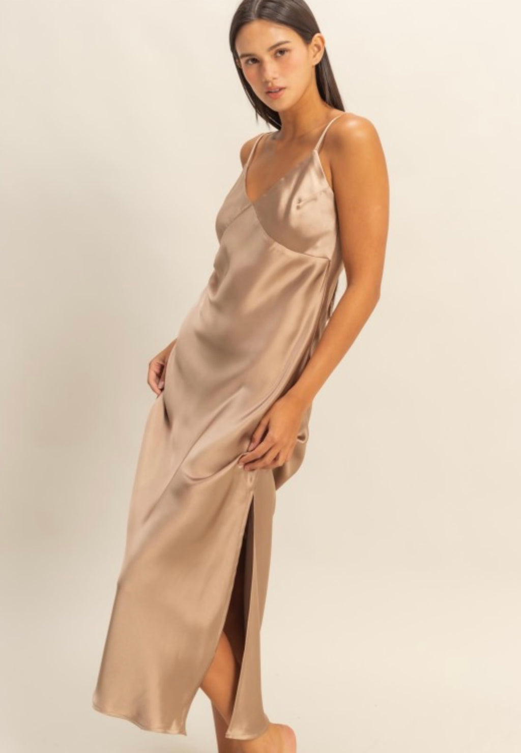 Satin Midi Dress