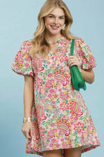 Paisley Shift Dress