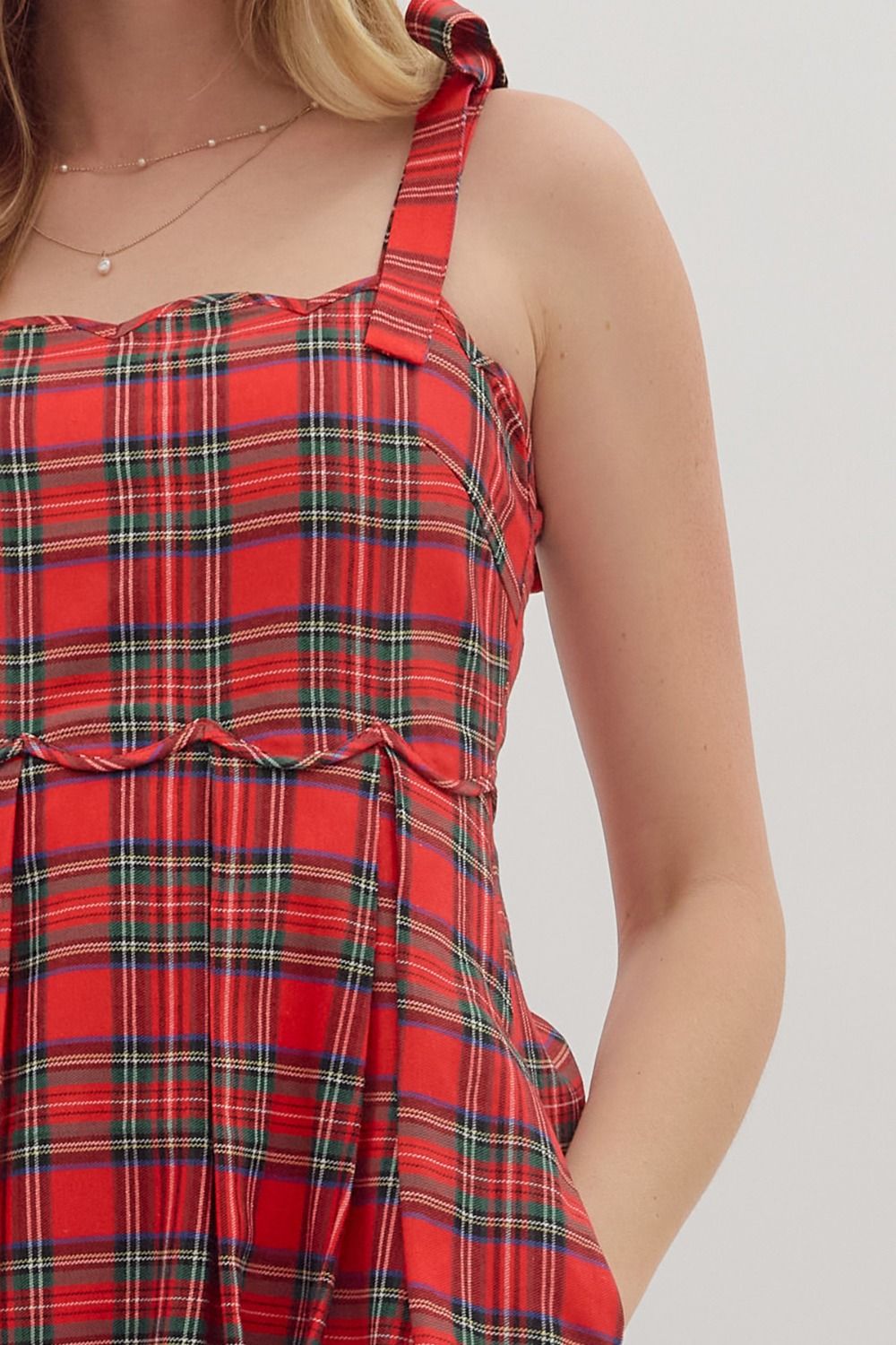 Red Plaid Midi