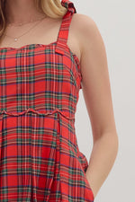 Red Plaid Midi