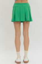 Green Pleated Skort