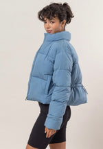 Gray Blue Puffer Coat