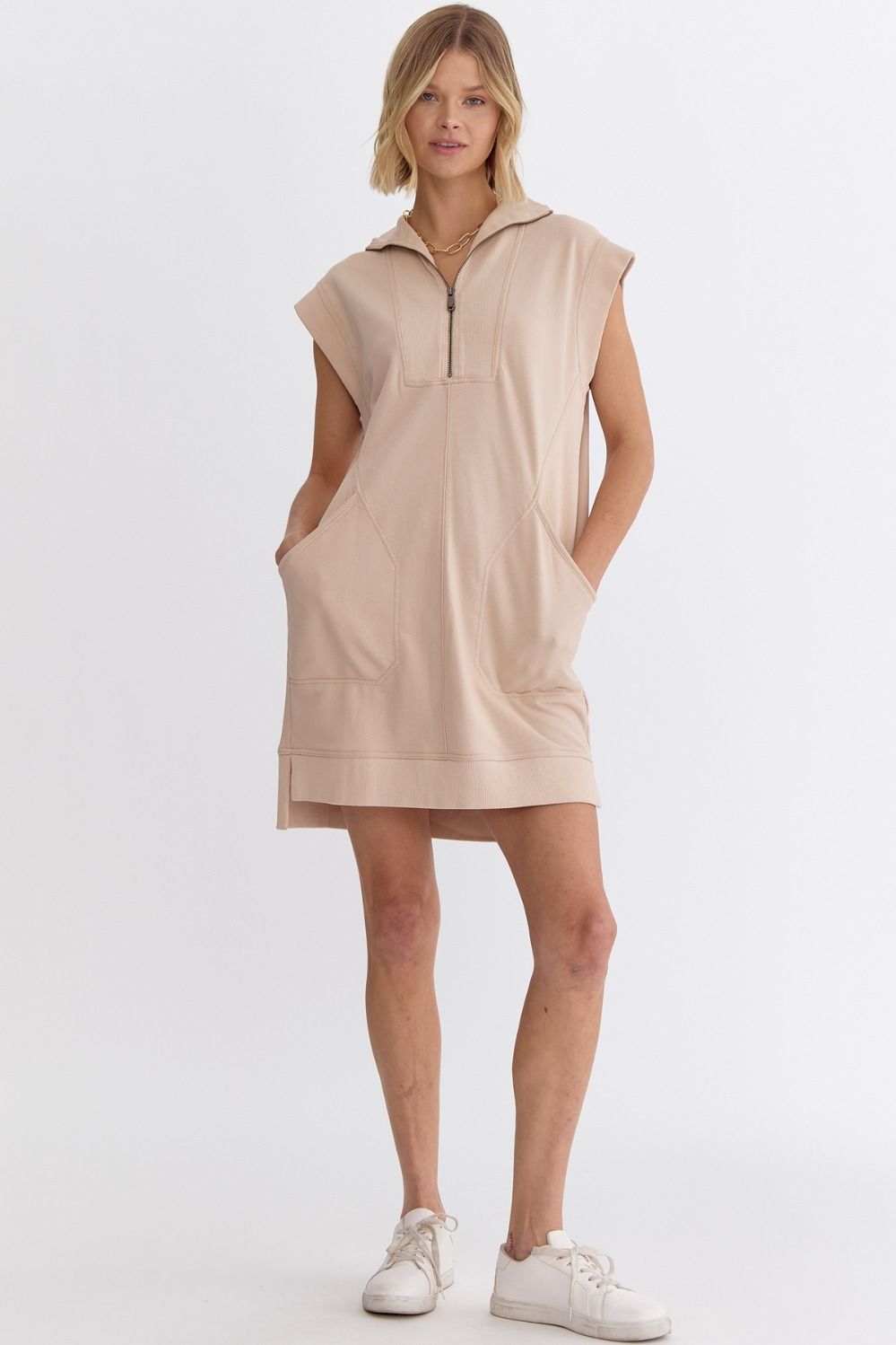 Zip Sweatshirt Dress