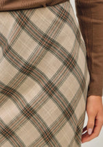 Ruther Plaid Midi Skirt