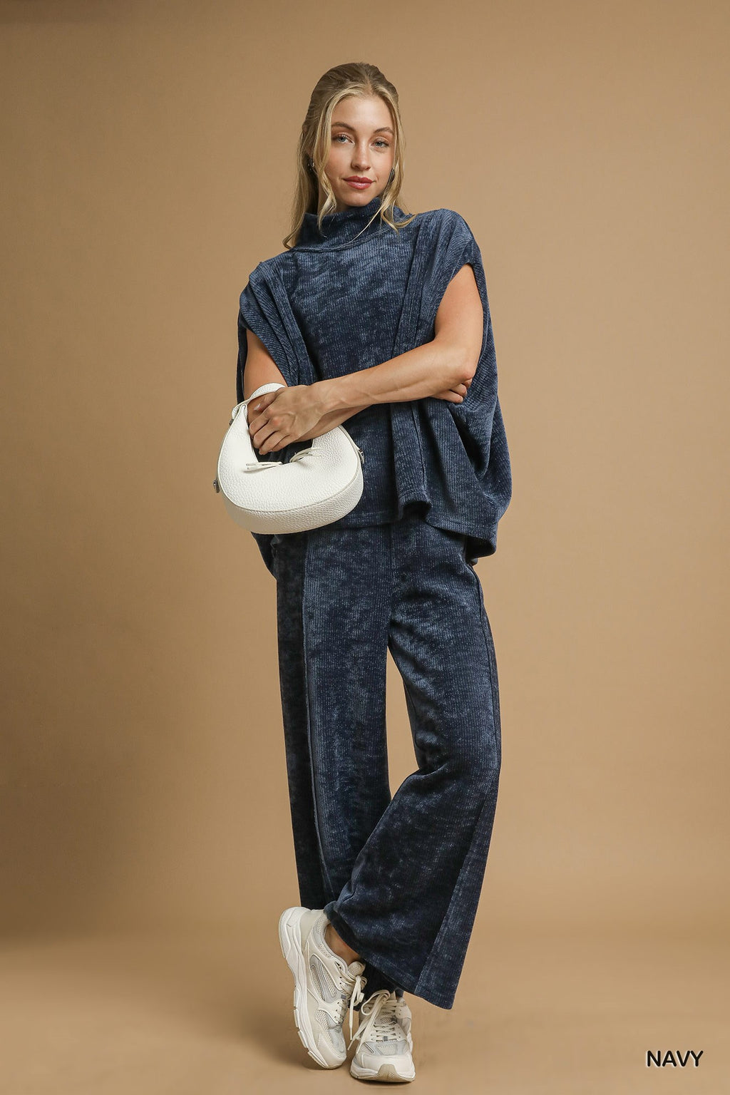 Navy Luxeknit Pants