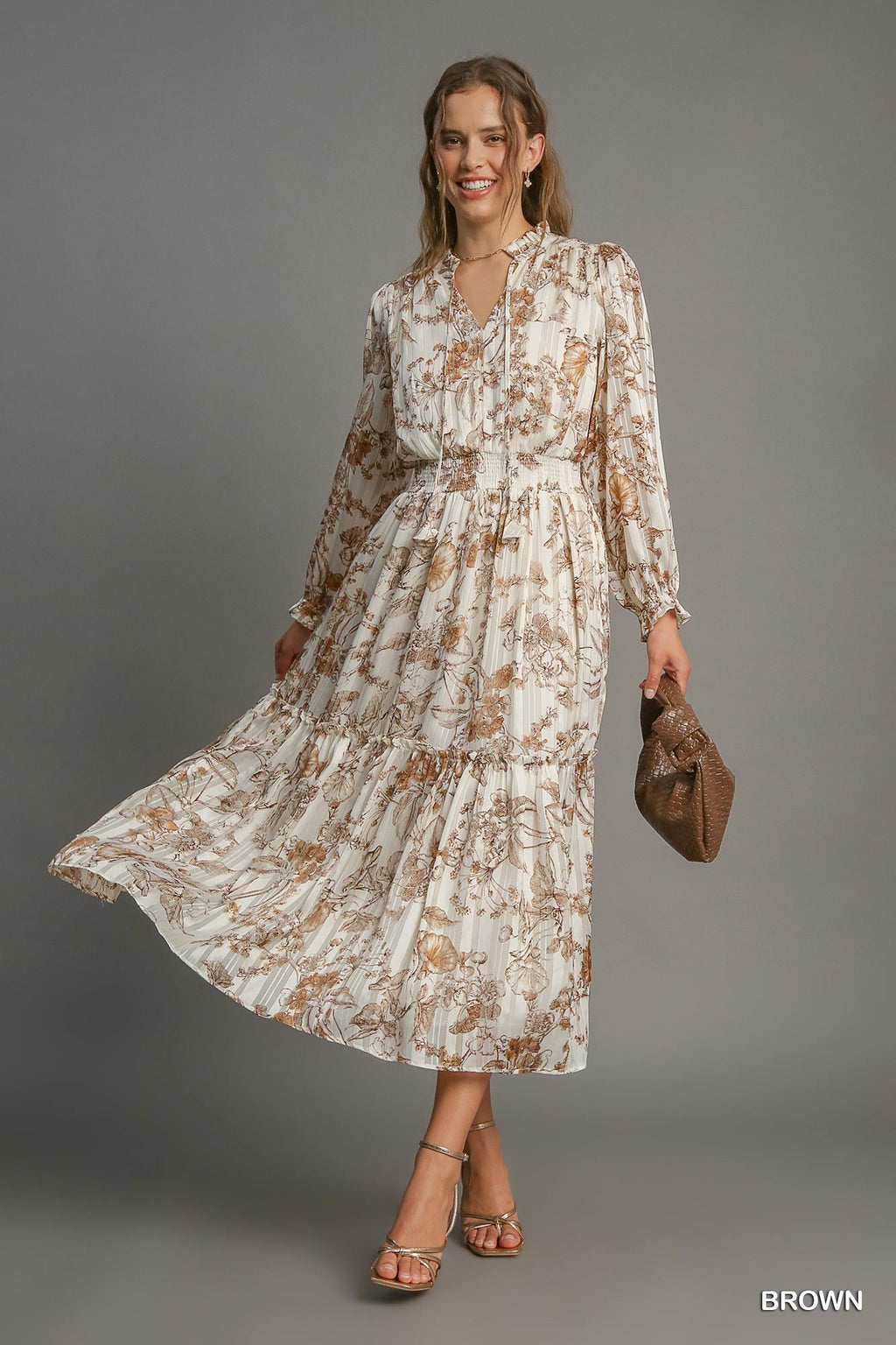 Vintage Floral MidiDress