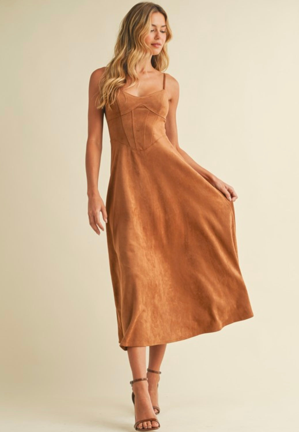 Suede Midi Dress