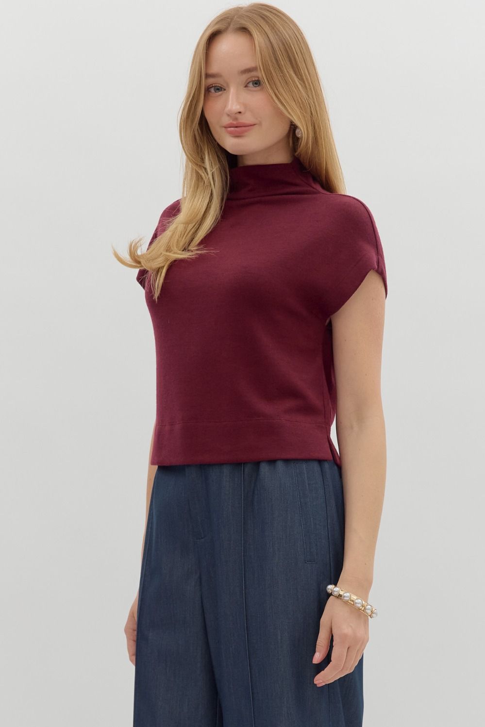 Mock Neck Pullover