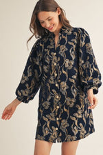 Floral Jacquard Dress