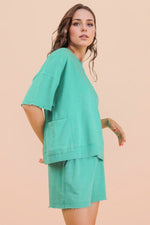 Mineral Washed Shorts Set
